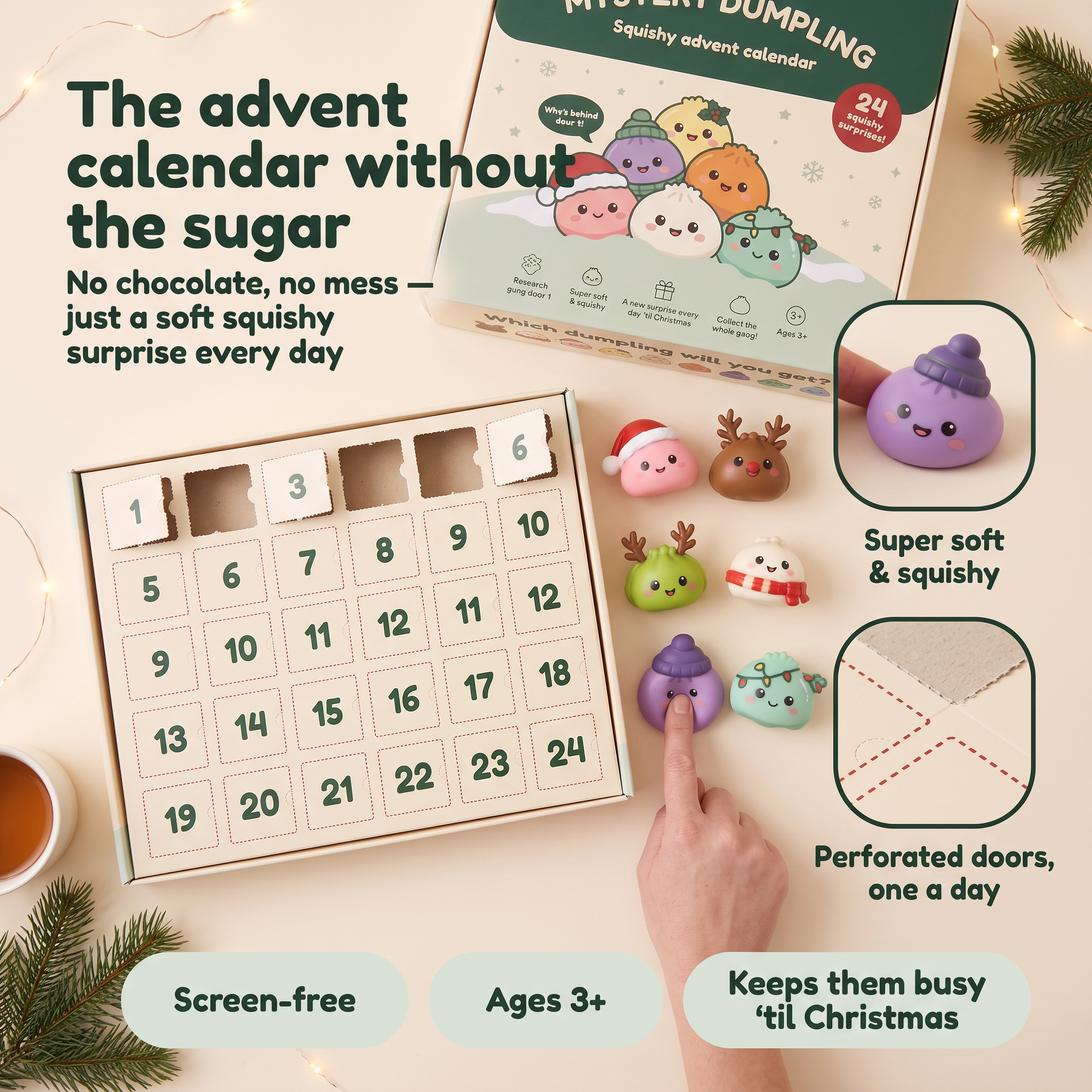 The Squishy Advent Calendar — 24 Surprises, One Behind Every Door